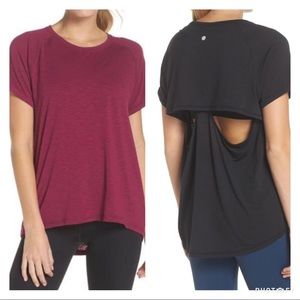 ZELLA Back it Up Cut Out Gym Shirt